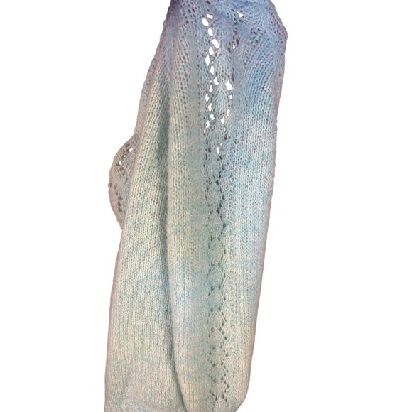 VTG Handmade  M (est) Cardigan Mint Green Button Front Cottage Core - Picture 6 of 7